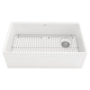 [1180SB3320.291] Avery® 33 x 20-Inch Fine Fireclay Undermount or Flush Mount Single Bowl Apron Front Kitchen Sink - Alabaster White