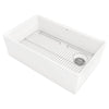 [1180SB3320.291] Avery® 33 x 20-Inch Fine Fireclay Undermount or Flush Mount Single Bowl Apron Front Kitchen Sink - Alabaster White