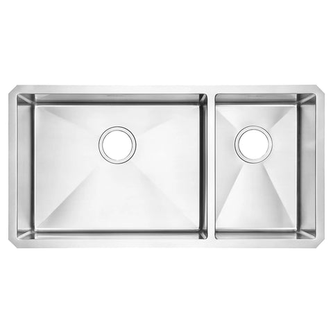 Pekoe® 35 x 18-Inch Stainless Steel Undermount Double-Bowl Kitchen Sink
