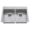 [18DB.9332211.075] Edgewater® 33 x 22-Inch Stainless Steel 1-Hole Dual Mount Double-Bowl Kitchen Sink - Stainless Steel