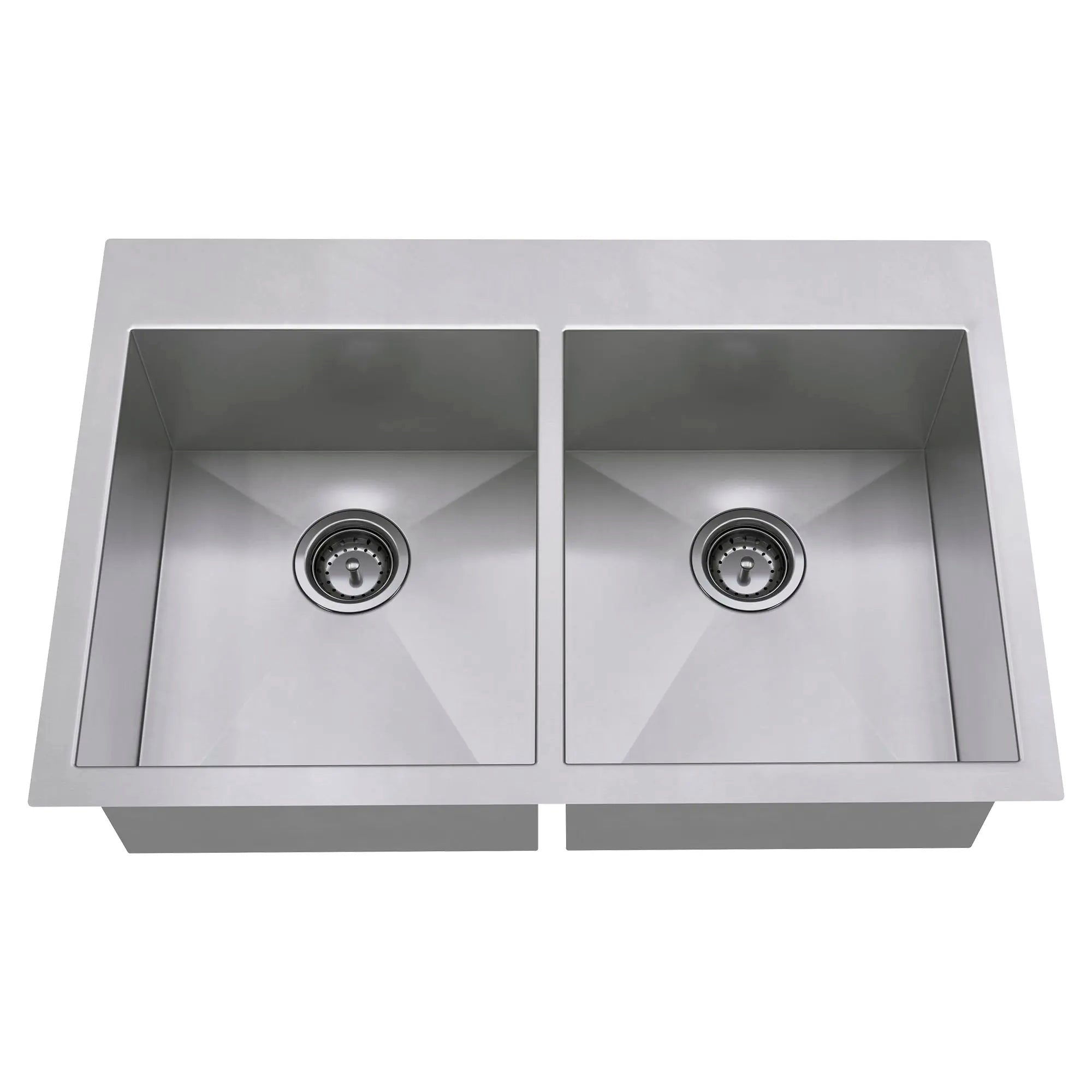 Edgewater® 33 x 22-Inch Stainless Steel 1-Hole Dual Mount Double-Bowl Kitchen Sink // STAINLESS STEEL // 47846_18DB9332211075_0_CDNwebp.webp
