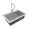 [18SB000432C2.075] Raviv® Pull-Down Faucet and 33-Inch Stainless Steel Single-Bowl Kitchen Sink Kit - Stainless Steel