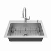 [18SB000432C2.075] Raviv® Pull-Down Faucet and 33-Inch Stainless Steel Single-Bowl Kitchen Sink Kit - Stainless Steel