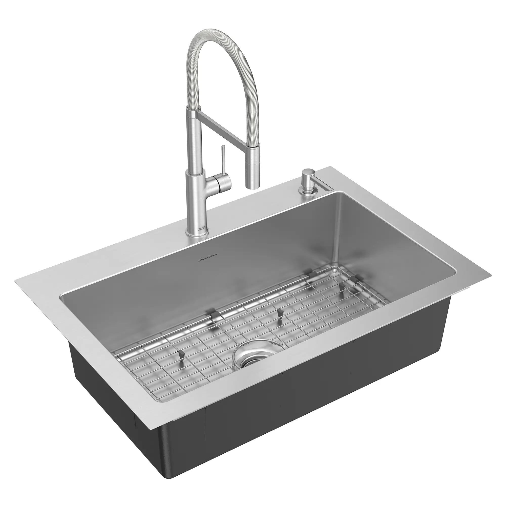 Tamarind® 33 x 22-Inch Stainless Steel Single-Bowl 1-Hole Kitchen Sink and Faucet // STAINLESS STEEL // 47917_18SB000432C3.075_0_CDNwebp.webp