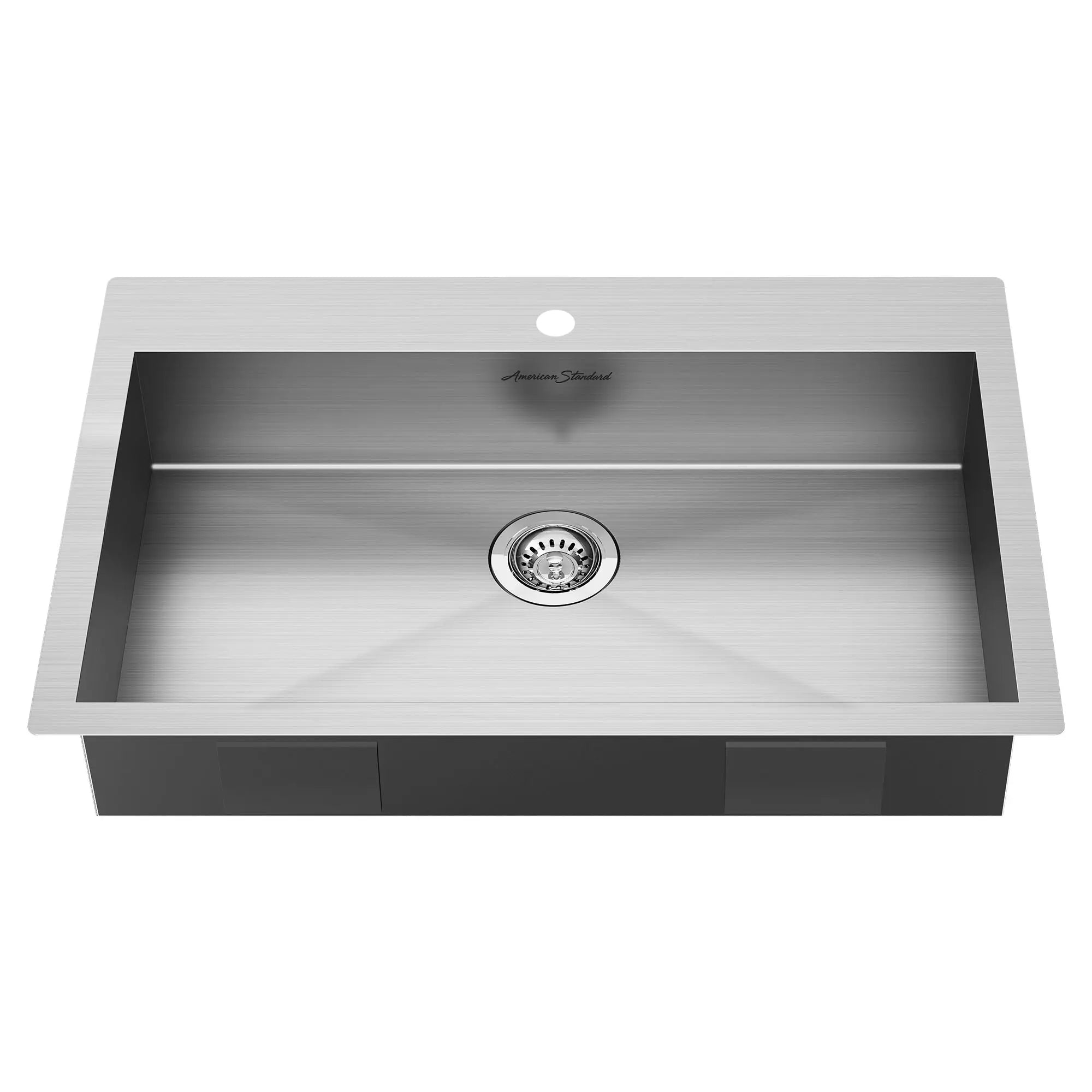 [18SB6332211.075] Edgewater® 33 x 22-Inch Stainless Steel 1-Hole Dual Mount Single-Bowl ADA Kitchen Sink - Stainless Steel