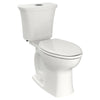 [204AA200.020] Edgemere® Two-Piece Dual Flush 1.6 gpf/6.0 Lpf and 1.1 gpf/4.2 Lpf Chair-Height Elongated Toilet Less Seat - White