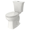 [204AA200.020] Edgemere® Two-Piece Dual Flush 1.6 gpf/6.0 Lpf and 1.1 gpf/4.2 Lpf Chair-Height Elongated Toilet Less Seat - White