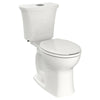 [204BA200.020] Edgemere® Two-Piece Dual Flush 1.6 gpf/6.0 Lpf and 1.1 gpf/4.2 Lpf Chair-Height Round-Front Toilet Less Seat - White