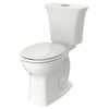 [204BA200.020] Edgemere® Two-Piece Dual Flush 1.6 gpf/6.0 Lpf and 1.1 gpf/4.2 Lpf Chair-Height Round-Front Toilet Less Seat - White