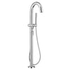 [2064951.002] Contemporary Round Freestanding Tub Faucet with Personal Shower for Flash Rough-in Valve with Lever Handle - Polished Chrome