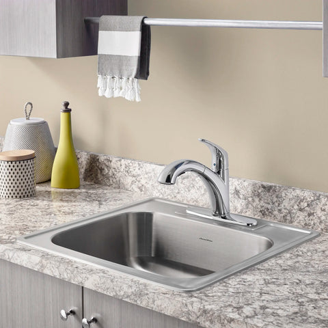 Colony® 25 x 22-Inch Stainless Steel 4-Hole Topmount Single-Bowl Kitchen Sink