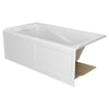 [2425L202.020] EverClean 60x32-Inch Integral Apron Deep Soak Bathtub with Left-Hand Outlet - White