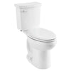 [2886204.020] H2Option® ADA Two-Piece Dual Flush 1.28 gpf/4.8 Lpf and 0.92 gpf/3.5 Lpf Chair Height Elongated Toilet Less Seat - White