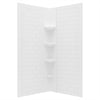 [2947SWT36.011] Elevate 36-In. x 36-In. x 72-In. Subway Pattern 2pc Shower Surround - Arctic