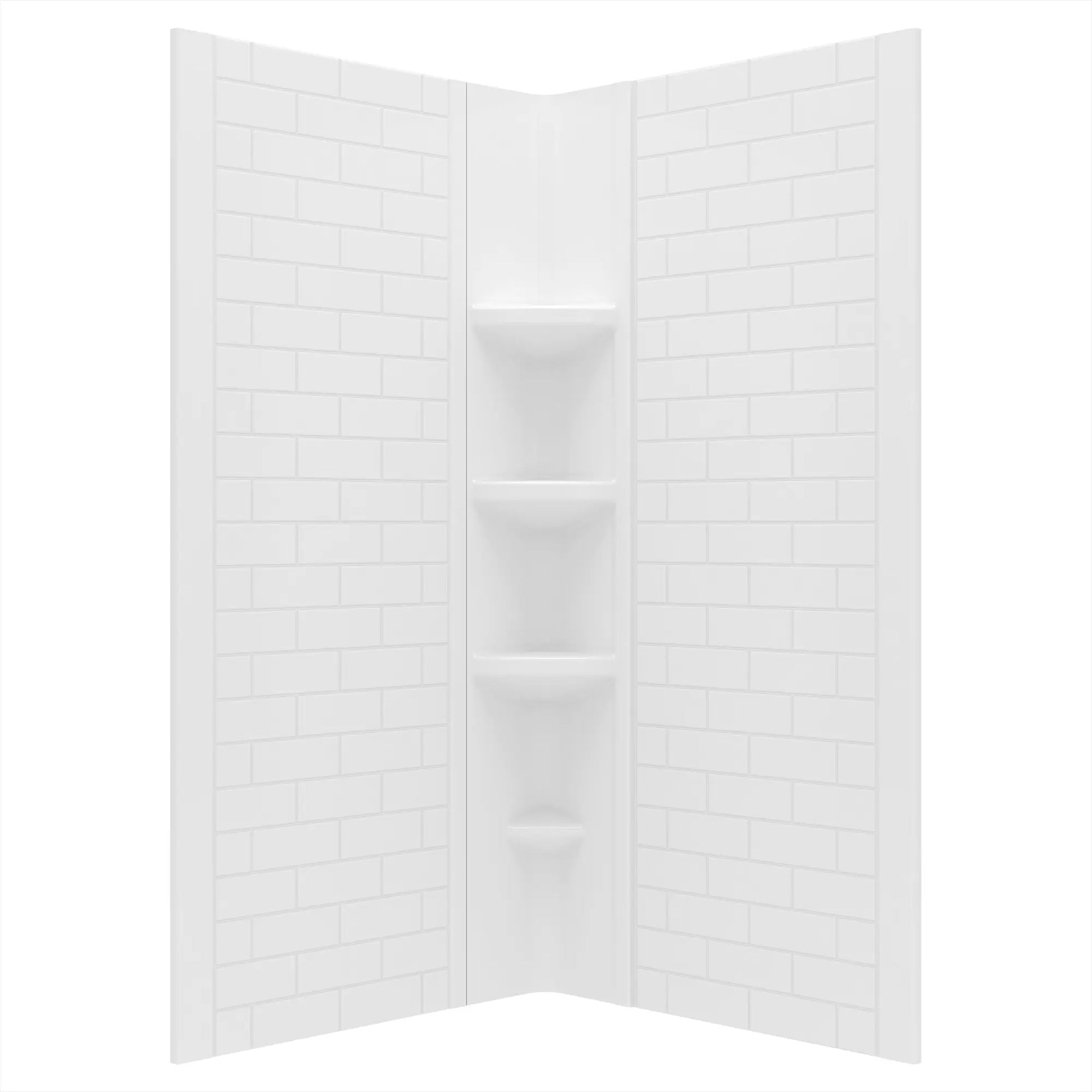 Sawa☆ Elevate 38-In. x 38-In. x 74-In. Subway Pattern 2-pc Shower Surround