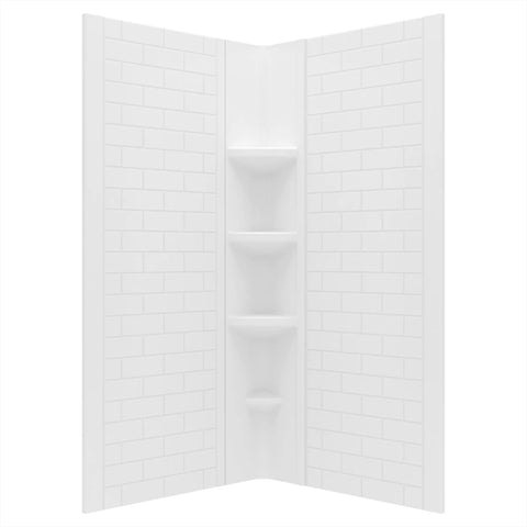 Elevate 38-In. x 38-In. x 74-In. Subway Pattern 2-pc Shower Surround