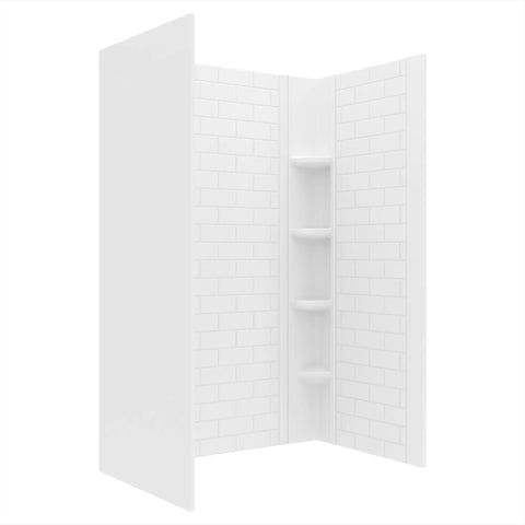 Elevate 48x72-inch Subway Pattern 3-Piece Shower Surround