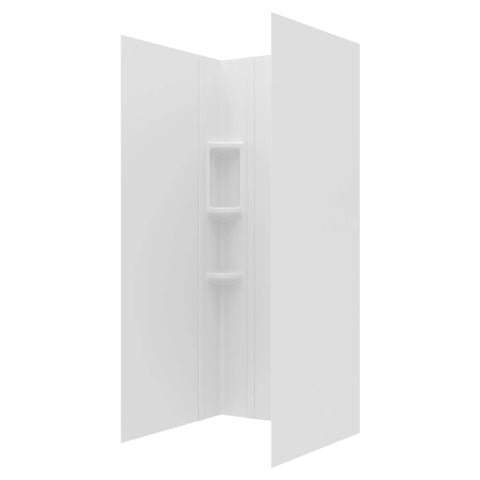 Mainstream 32in x 32in x 72in 4-Piece Glue-Up Alcove Shower Wall Set