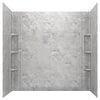 [2968BWT60.366] Ovation 60 x 30-Inch Bath Wall Set - Silver Celestial