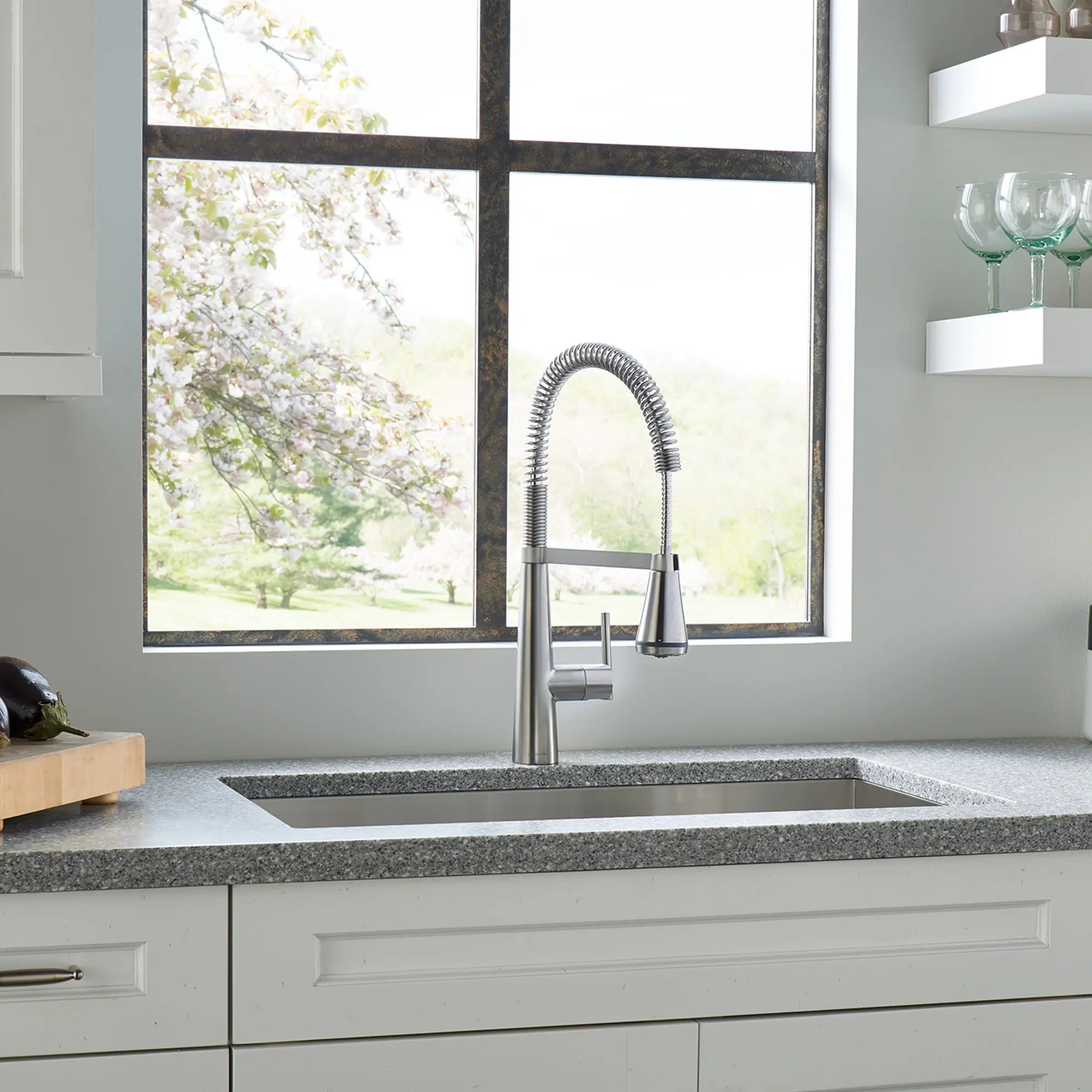 Edgewater® Single-Handle Semi-Pro Multi Spray Kitchen Faucet 1.5 gpm/5.7 L/min // STAINLESS STEEL // 56835_4932350075_5__0_CDNwebp.webp