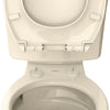 [5055B65PT.021] Contemporary Slow-Close & Easy Lift-Off Round Front Toilet Seat - White