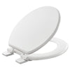 [5268B60CL.020] Moments Slow-Close & Easy Lift-Off Round Front Wood Toilet Seat - White