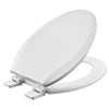 [5269A65DL.020] Bedminster Slow-Close & Easy Lift-Off Elongated Wood Toilet Seat - White
