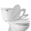 [5269A65DL.020] Bedminster Slow-Close & Easy Lift-Off Elongated Wood Toilet Seat - White