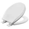 [5269B65DL.020] Bedminster Slow-Close & Easy Lift-Off Round Front Wood Toilet Seat - White