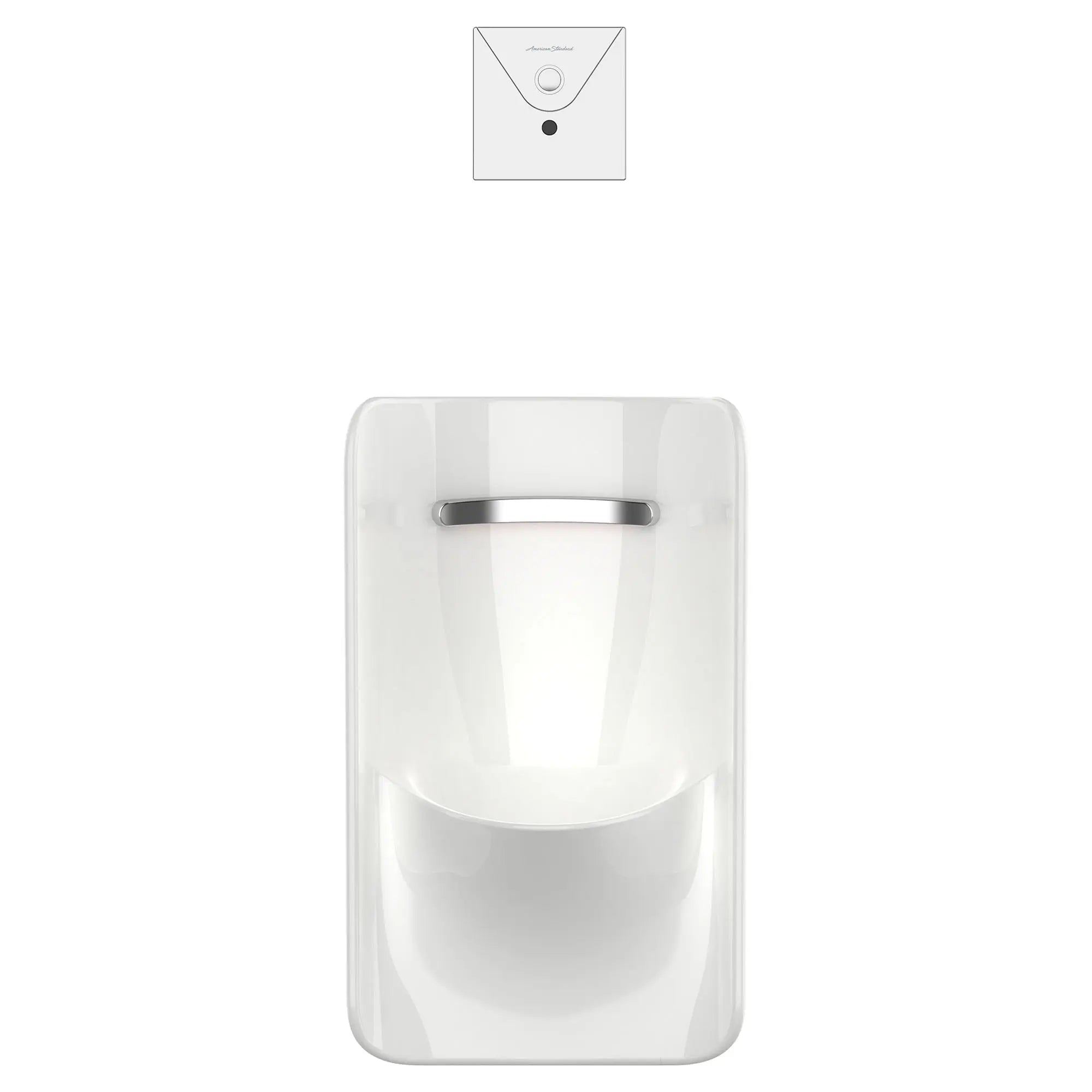 Greenbrook® 0.125 – 0.5 gpf (0.47 – 1.9 Lpf) Back Spud Urinal With EverClean® // WHITE // 57683_6517001EC.020_with_Flush_Valve_Front_0_CDNwebp.webp