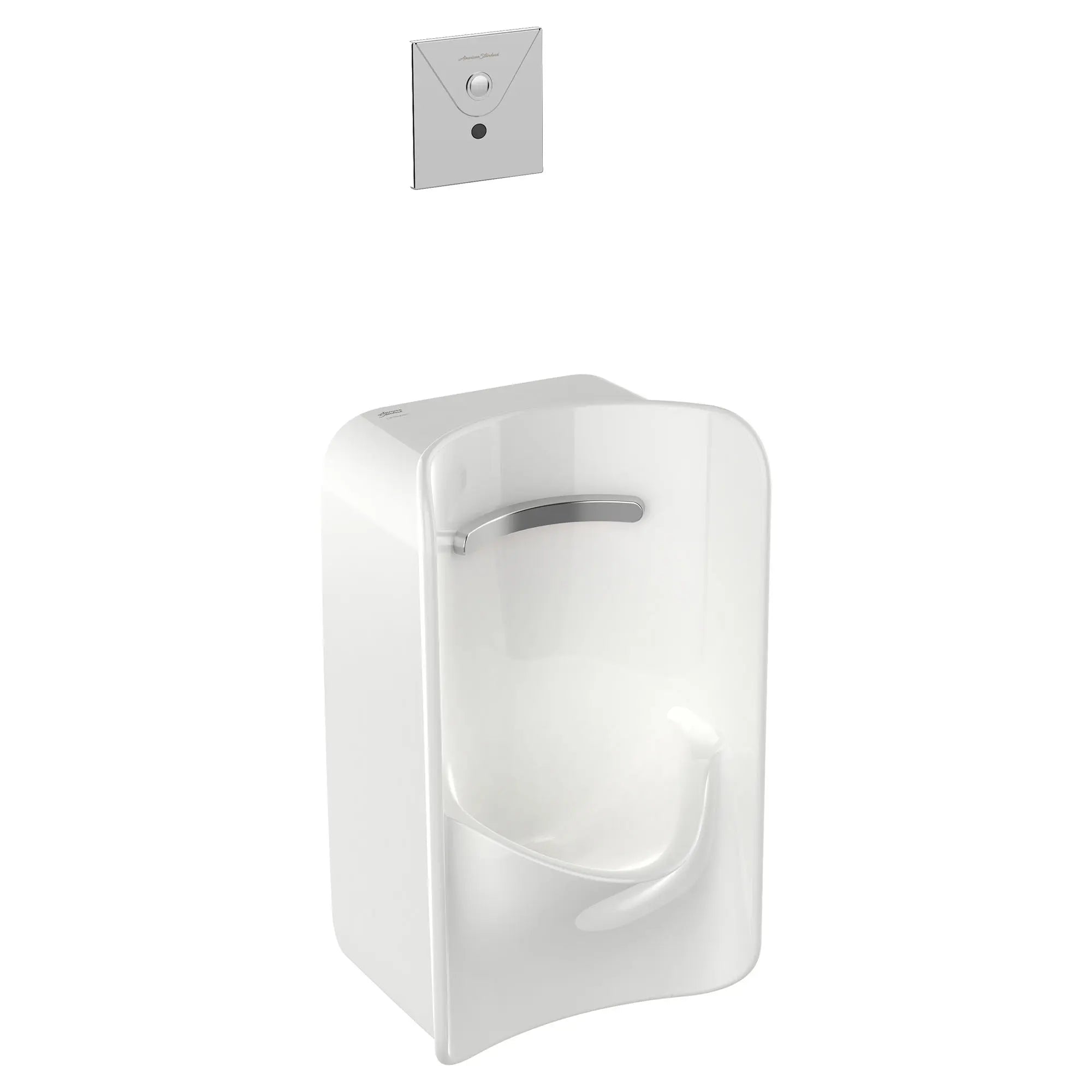 Greenbrook® 0.125 – 0.5 gpf (0.47 – 1.9 Lpf) Back Spud Urinal With EverClean® // WHITE // 57685_6517001EC.020_with_Flush_Valve_Iso_0_CDNwebp.webp