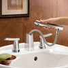 [7010801.002] Green Tea 8 Inch Widespread Pull-Out Bathroom Faucet - Polished Chrome