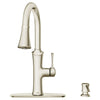 [7022300.013] American Standard Vanek Pull-Down Kitchen Faucet with Soap Dispenser - Polished Nickel