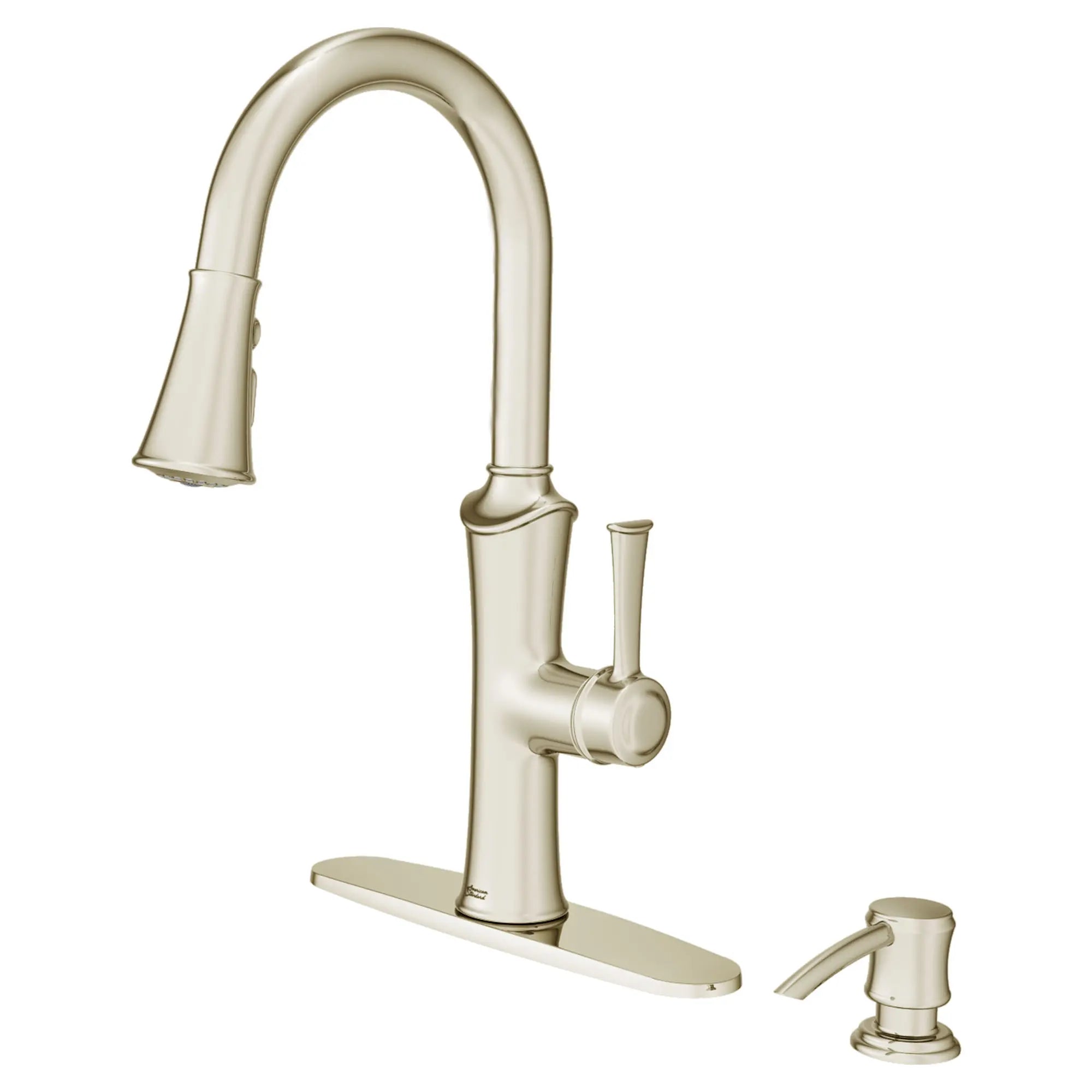 American Standard Vanek Pull-Down Kitchen Faucet with Soap Dispenser // POLISHED NICKEL // 58087_7022300013_2_0_CDNwebp.webp