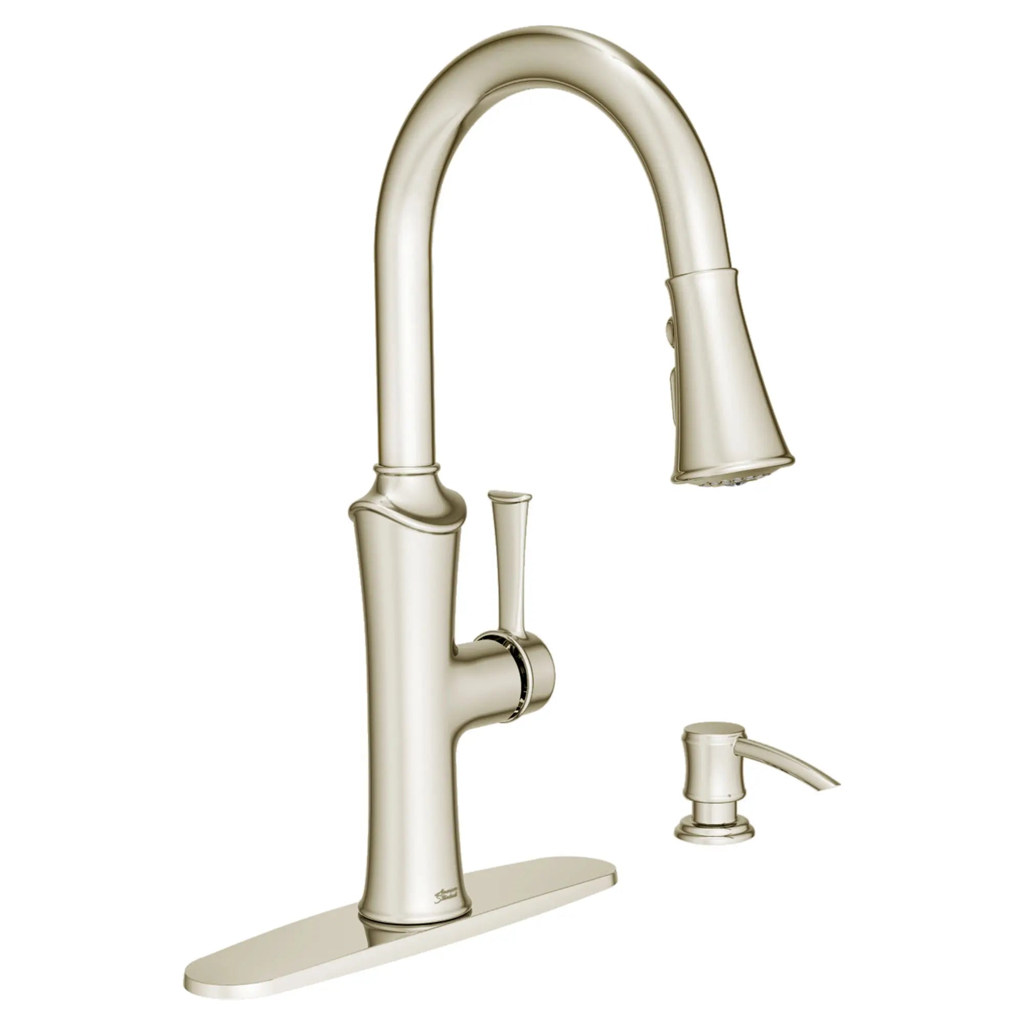 American Standard Vanek Pull-Down Kitchen Faucet with Soap Dispenser // POLISHED NICKEL // 58089_7022300013_4_0_CDNwebp.webp