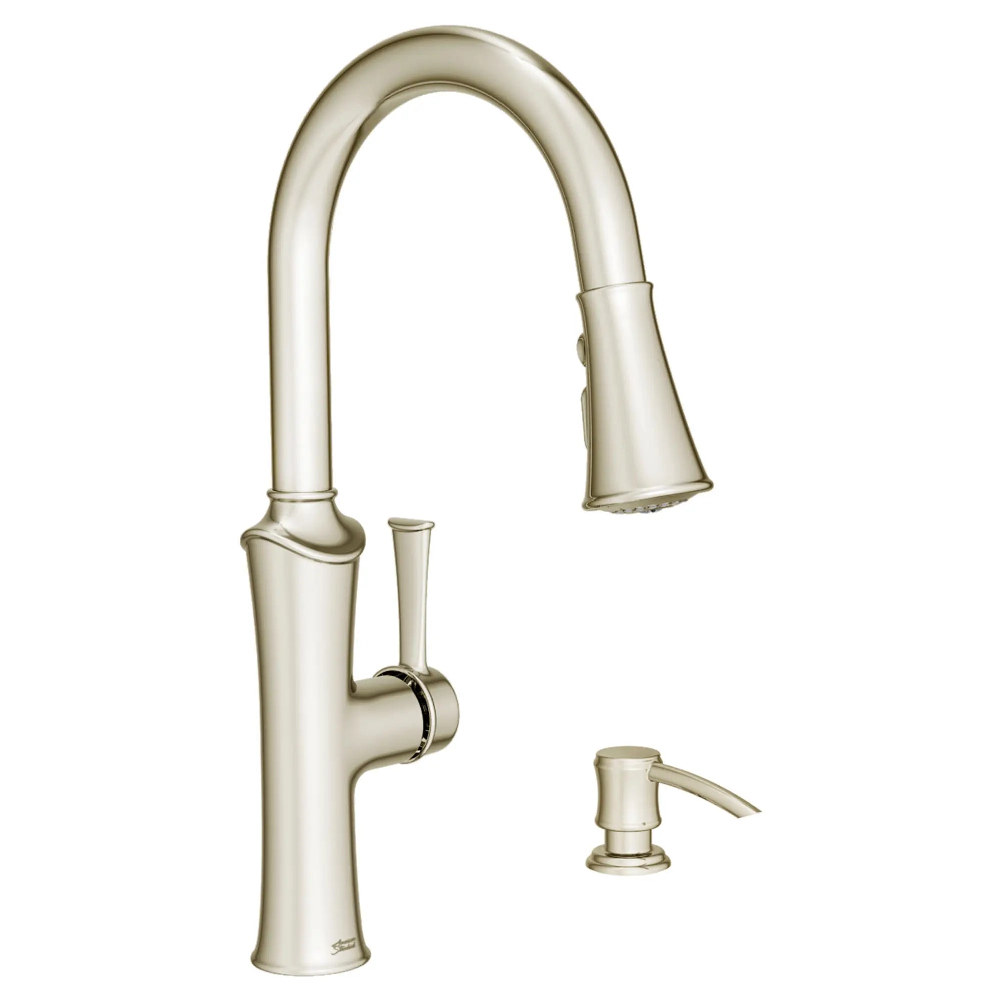 American Standard Vanek Pull-Down Kitchen Faucet with Soap Dispenser // POLISHED NICKEL // 58093_7022300013_5_0_CDNwebp.webp