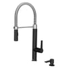 [7033350.243] Cayenne® Semi-Pro Kitchen Faucet With Soap Dispenser - Matte Black
