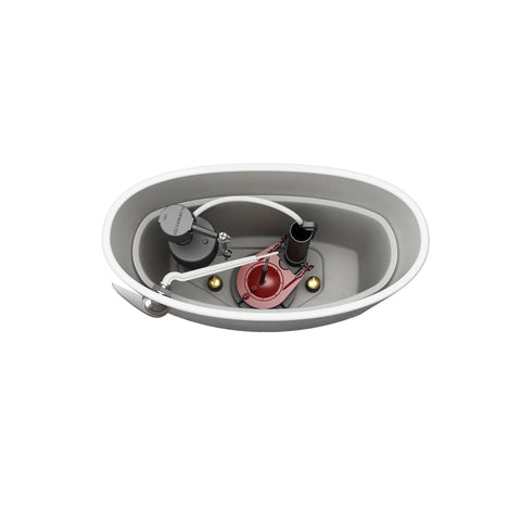 Encompass 1.6 GPF/6.0 LPF Left Trip Lever Chair Height Elongated-Front Aquaguard Liner Toilet with Seat