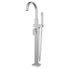 [7184951.002] Times Square Contemporary Square Freestanding Tub Faucet with Personal Shower for Flash Rough-in Valve with Lever Handle - Polished Chrome