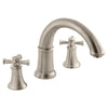 [7420921.295] Portsmouth Bathtub Faucet with Personal Shower for Flash Rough-in Valve with Cross Handles - Polished Chrome