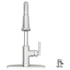 [7421300.075] Raviv® Single-Handle Pull-Down Kitchen Faucet - Stainless Steel