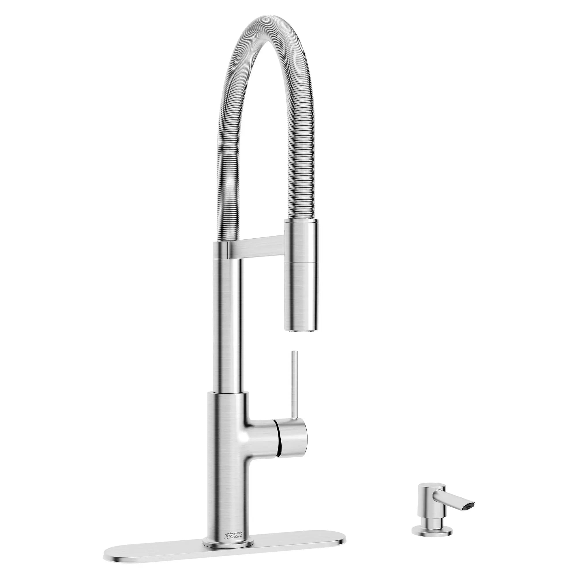 Tamarind Semi-Pro Dual Spray Kitchen Faucet with Deck Plate and Soap Dispenser // STAINLESS STEEL // 60515_7425351.075_1_0_CDNwebp.webp