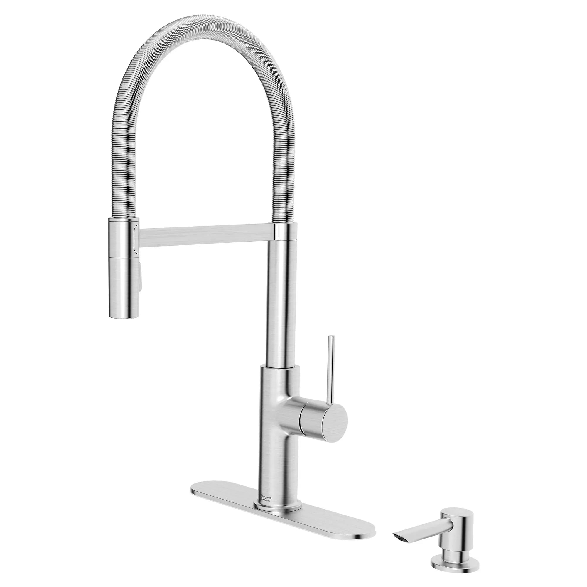 Tamarind Semi-Pro Dual Spray Kitchen Faucet with Deck Plate and Soap Dispenser // STAINLESS STEEL // 60516_7425351.075_2_0_CDNwebp.webp