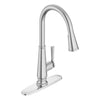 [7438301.075] Palestra Single-Handle Pull-Down Dual Spray Kitchen Faucet 1.8 GPM/6.8 L/min - Stainless Steel