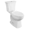 [765AA207.020] Edgemere Two-Piece Dual Flush 1.6 gpf/6.0 Lpf and 1.1 gpf/4.1 Lpf Chair Height Elongated Complete Toilet With Seat - White