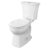 [765BA200.020] Edgemere 1.6 GPF/6.0 LPF 1.1 GPF/4.1 LPF Dual Flush 16-1/2-in. Round-Front Toilet with Seat - White