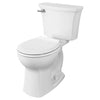 [765BB101.020] Edgemere Two-Piece 1.28 gpf/4.8 Lpf Chair Height Round Front 10-Inch Rough Toilet with Seat - White