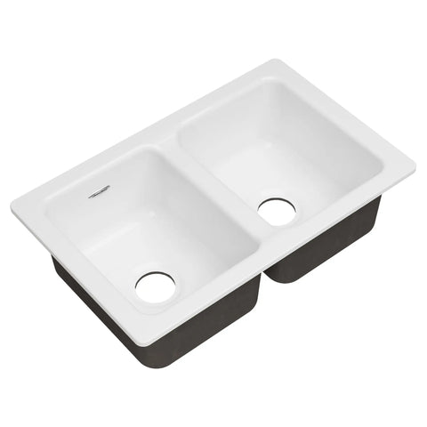 Delancey 30 x 19-Inch Cast Iron Undermount Double-Bowl Kitchen Sink