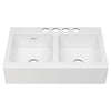 [77DB36220A.308] Delancey 36 x 22-Inch Cast Iron 4-Hole Undermount Double-Bowl Apron Front Kitchen Sink - Brilliant White