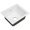 [77SB16180.308] Delancey 18 x 16-Inch Cast Iron Undermount Single-Bowl Kitchen Sink - Brilliant White